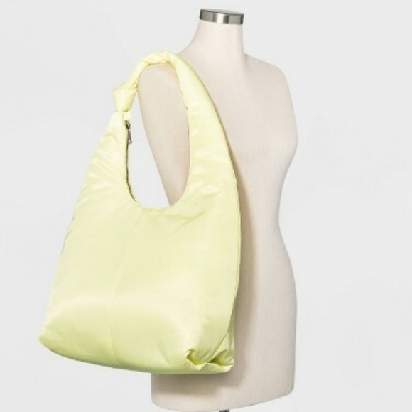 A NEW DAY Knotted Shoulder Bag Lime Yellow - Picture 2 of 6